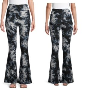 Tie Die High Rise Blue Flare Pant Size Large